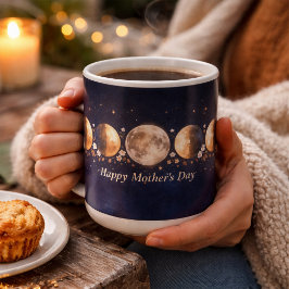 Taza De Café Celestial Moon Phase Mother's Day Mug