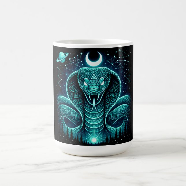 Taza De Café Celestial Snake – Cosmic Ancient Wildlife Galaxy (Centro)