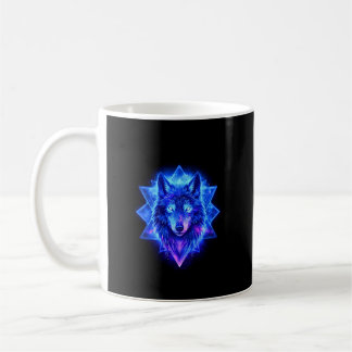 Taza De Café Celestial Wolf • Cosmic Energy Guardian Throw Mug