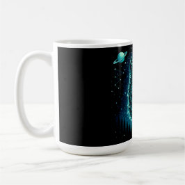 Taza De Café Celestial Wolf – Cosmic Howl Wildlife Galaxy