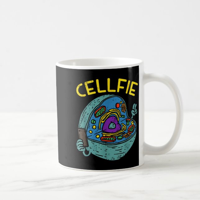 Taza De Café Cell Fie Funny Science Biology Teacher  (Derecha)