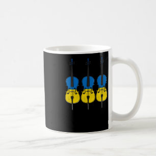 Taza De Café Cello Bandera Ucraniana Violonchelista Cuerda Músi