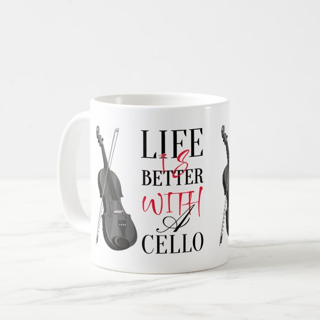 Taza De Café Cello cita a Mug (Anverso izquierdo)