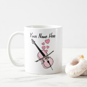 Taza De Café Cello Custom Wedding Mug Cellist Musician Gift
