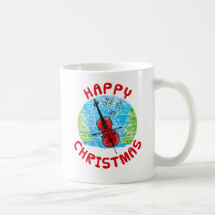 Taza De Café Cello Navidades Maestra de Música Cellista