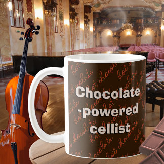 Taza De Café Cello Player Chocolate Powered