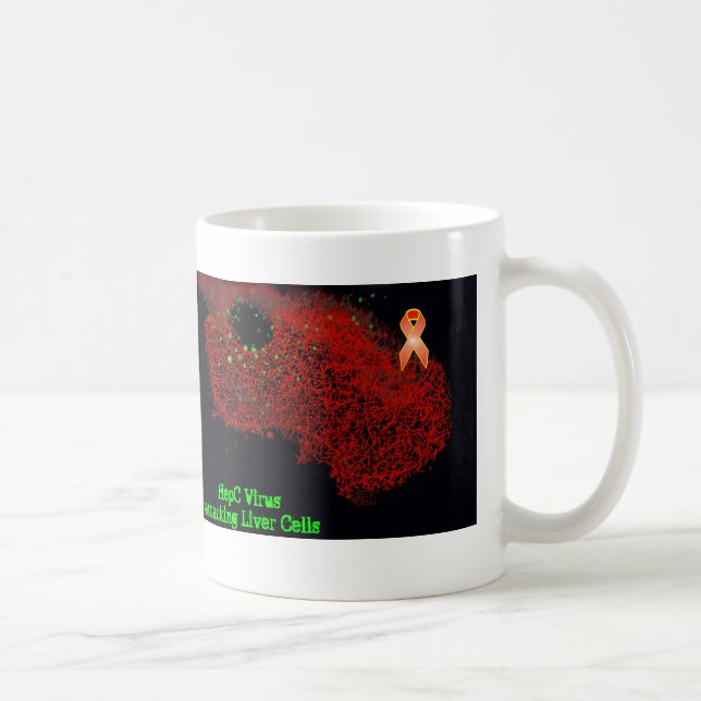 Taza De Café Células de hígado de HepC que atacan (Derecha)