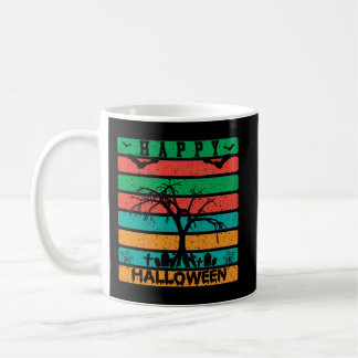 Taza De Café Cementerio de bandas multicolor con murciélagos y 