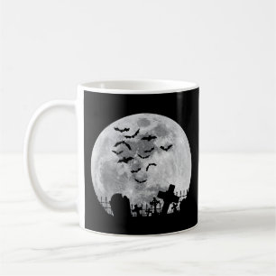 Taza De Café Cementerio de la Luna Llena de Halloween Graveyard