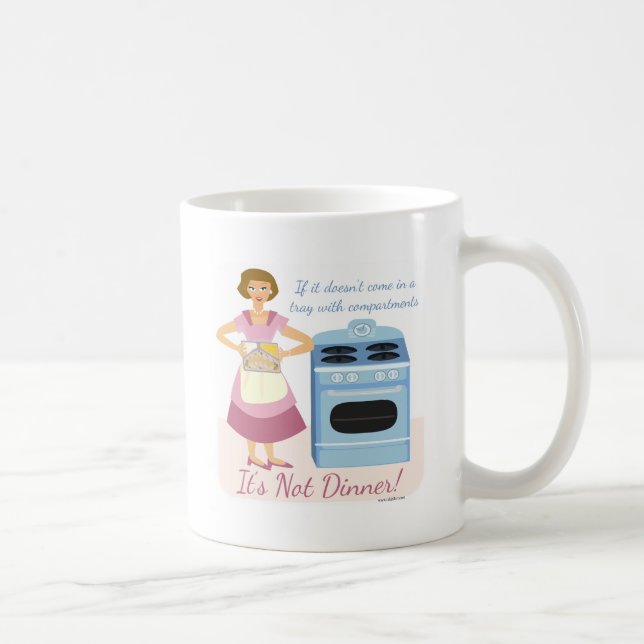 Taza De Café Cena congelada significa lema de cena de mamá (Derecha)