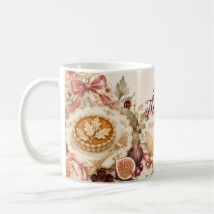 Taza De Café Cena de Acción de Gracias de Amigas Coqueta Elegan