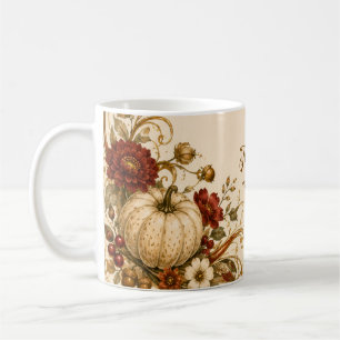 Taza De Café Cena de Acción de Gracias elegante Art Nouveau