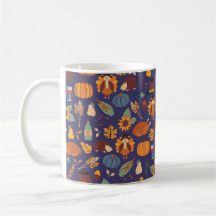 Taza De Café Cena de Acción de Gracias sin inconvenientes, patr