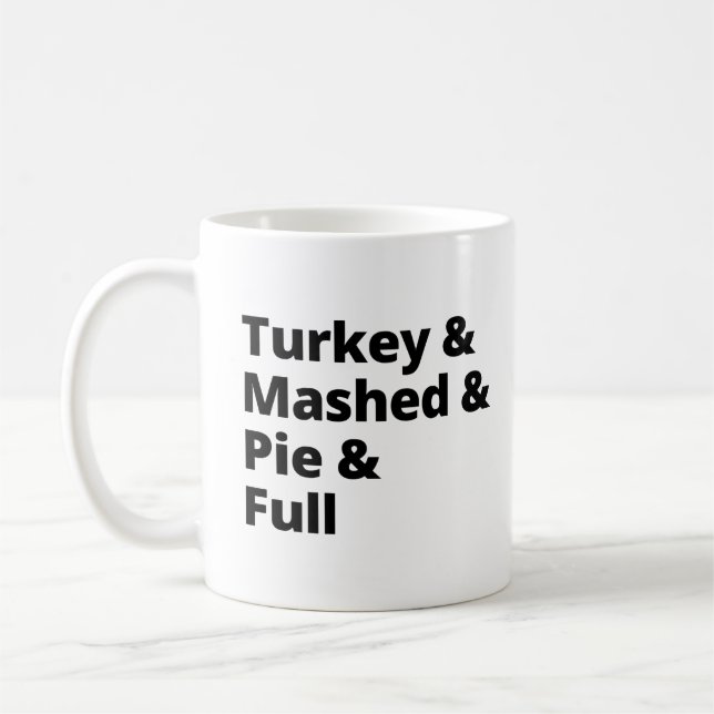 Taza De Café Cena de Acción de Gracias Víbes de Fiestas (Izquierda)