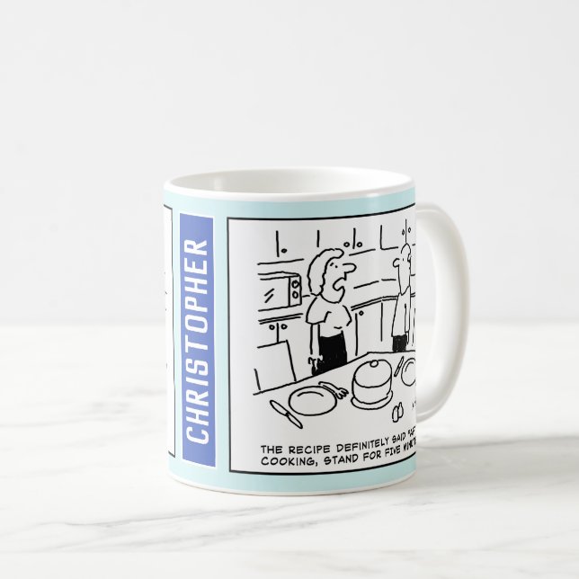 Taza De Café Cena de comida casera en Personalizado divertida d (Anverso derecho)