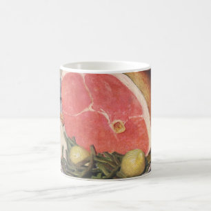 Taza De Café Cena de jamón con frijoles verdes y papas