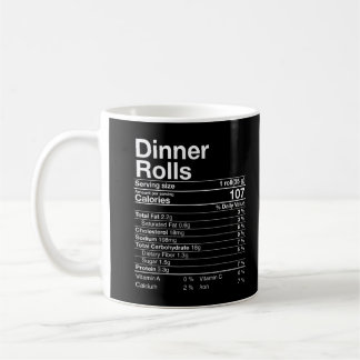 Taza De Café Cena Rolls Nutrición Hechos Acción de Gracias Turq