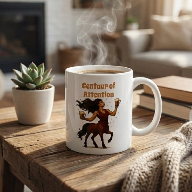 Taza De Café Centaur of Attention Funny Pun - Greek Mythology (Subido por el creador)