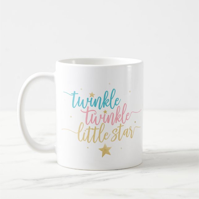 Taza De Café Centelleo del centelleo poca estrella cómo muy le (Izquierda)