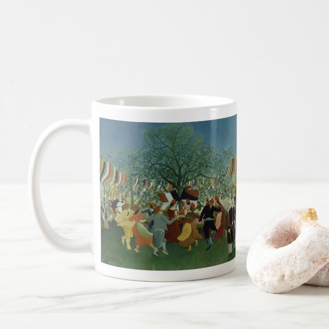 Taza De Café Centenario de la Independencia de Henri Rousseau (Con donut)