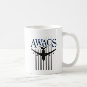 Taza De Café Centinela del AWACS y bandera de los E.E.U.U.