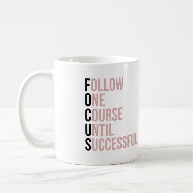 Taza De Café Centrar la motivación de la cita empresarial en la (Izquierda)