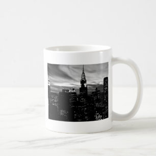 Taza De Café Centro de Nueva York en blanco y negro