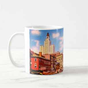 Taza De Café Centro de Providence, RI Vintage Photo