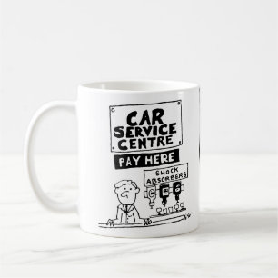 Taza De Café Centro de Servicio de Autos Mecánicos Amortiguador