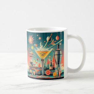 Taza De Café Centro del Siglo Atómico Futurista Citrus Martini