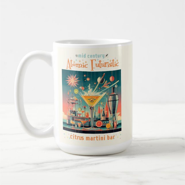 Taza De Café Centro del Siglo Atómico Futurista Citrus Martini  (Izquierda)