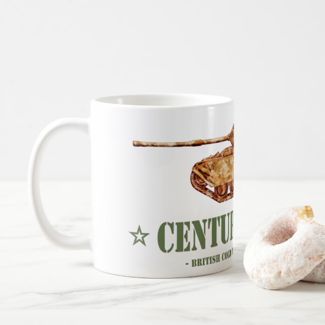 Taza De Café Centurion MK 3 Tank británico MBT de la Guerra Frí (Con donut)