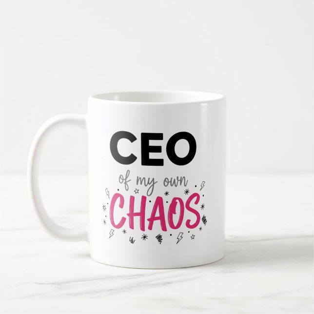 Taza De Café CEO de My Own Chaos Funny Entrepreneur (Izquierda)