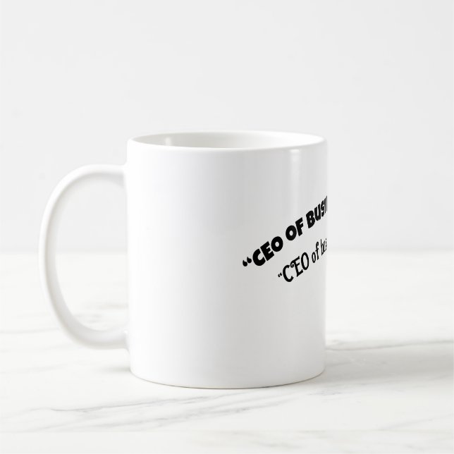 Taza De Café "CEO de negocios Y horas de dormir (Izquierda)