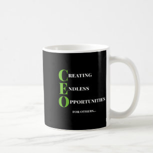 Taza De Café Ceo T Shirt Creando Oportunidad Jefe de Éxito Moti