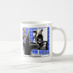 Taza De Café Cepillado Con La Muerte Regalos Divertidos De Dibu