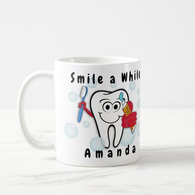 Taza De Café Cepille sus dientes sonríen un rato (Izquierda)