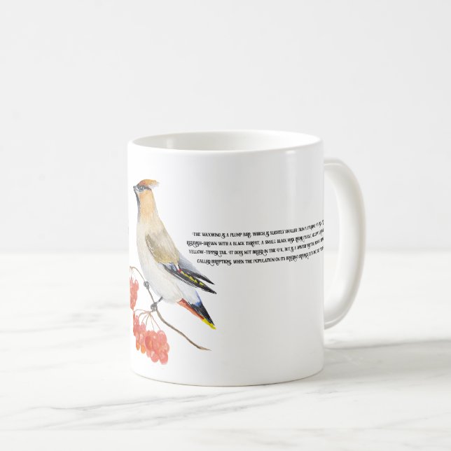 Taza De Café Cepillo de aves de la selva acuarela (Anverso derecho)