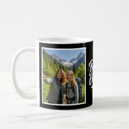 Taza De Café Cepillo de guión de Bonus Mamá Dos Fotos Negro y B