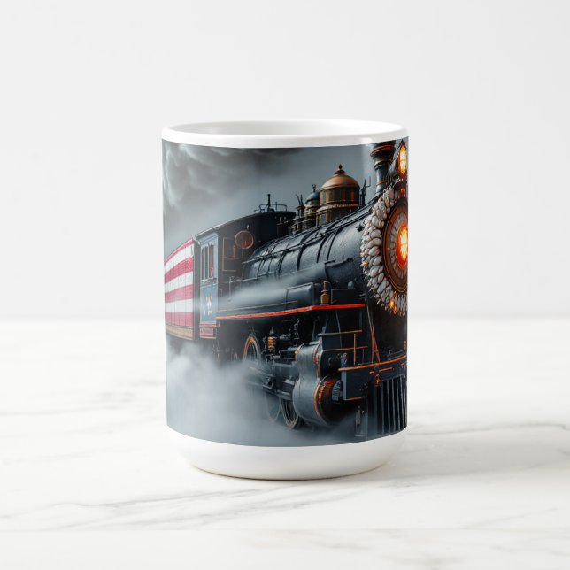 Taza De Café Ceramic Coffee Mug Freedom Steam Engine (Centro)