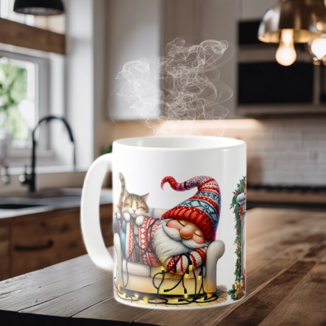Taza De Café Ceramic Coffee Mug Sleeping Santa Gnome (Subido por el creador)