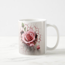 Taza De Café Ceramic Flower Mug Rose