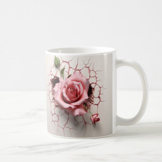 Taza De Café Ceramic Flower Mug Rose (Derecha)