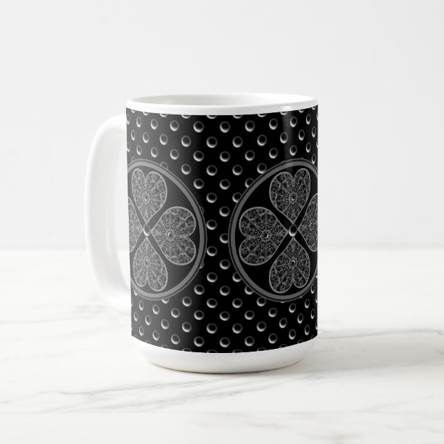 Taza De Café Ceramic Lace Black (Anverso izquierdo)