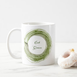 Taza De Café Ceramic mug with Eat Green design