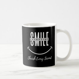 Taza De Café Ceramic mug with positive quote "Smile everytime"