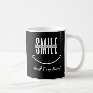 Taza De Café Ceramic mug with positive quote "Smile everytime"