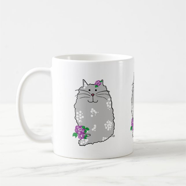 Taza De Café Ceramic Whimsical Cat Mug (Izquierda)