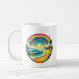 Taza De Café Cerámica Arcoiris Clásica