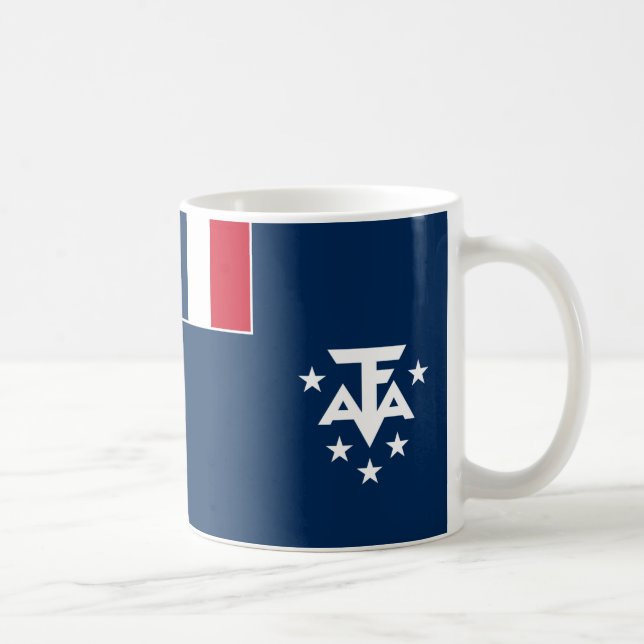 Taza De Café Cerámica de bandera de las tierras francesas del s (Derecha)